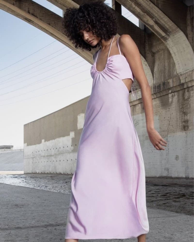 ALC Silk Light Pink Dress - Image 1