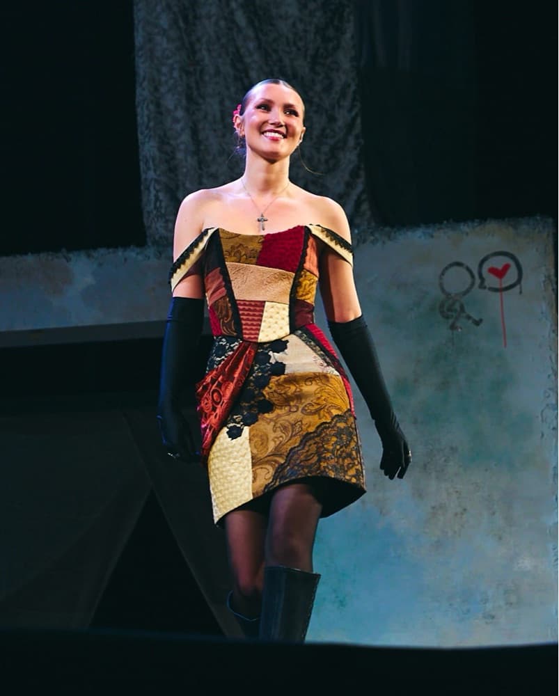 Lacy Patchwork Mini Dress - Image 3