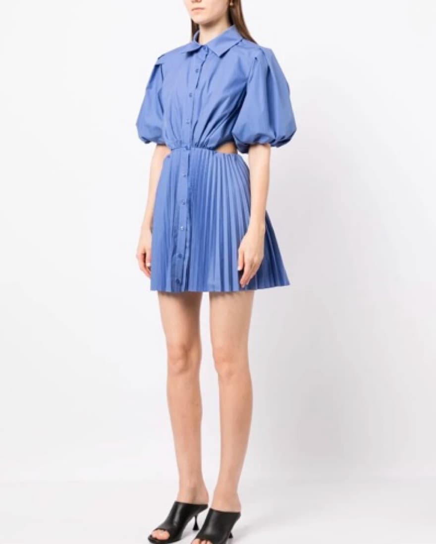 Simkhai puff-sleeve cut-out shirt dress - Image 2