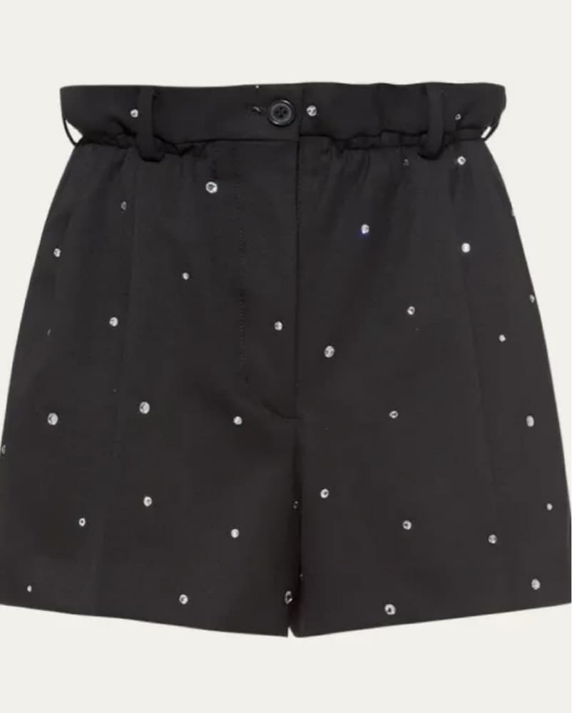 Miu Miu Crystal Paper Bag Shorta - Image 2