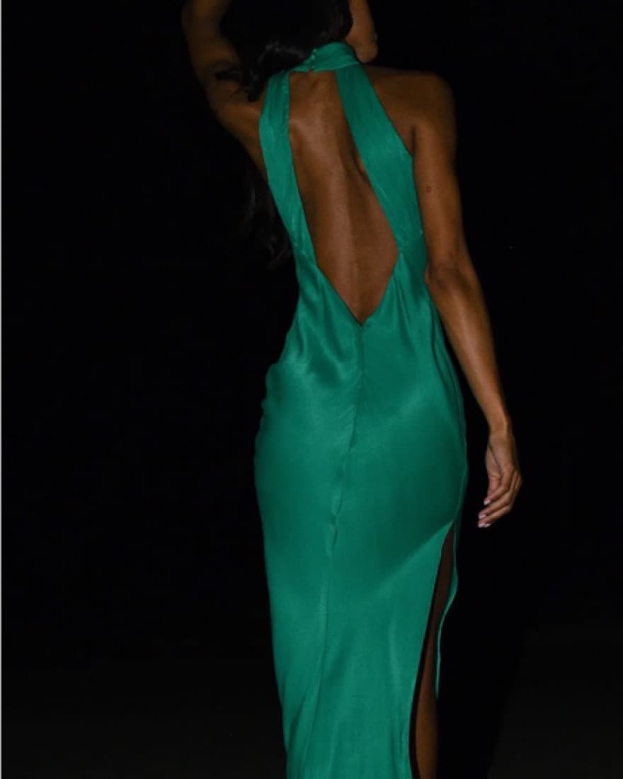 Backless green dress - Image 1
