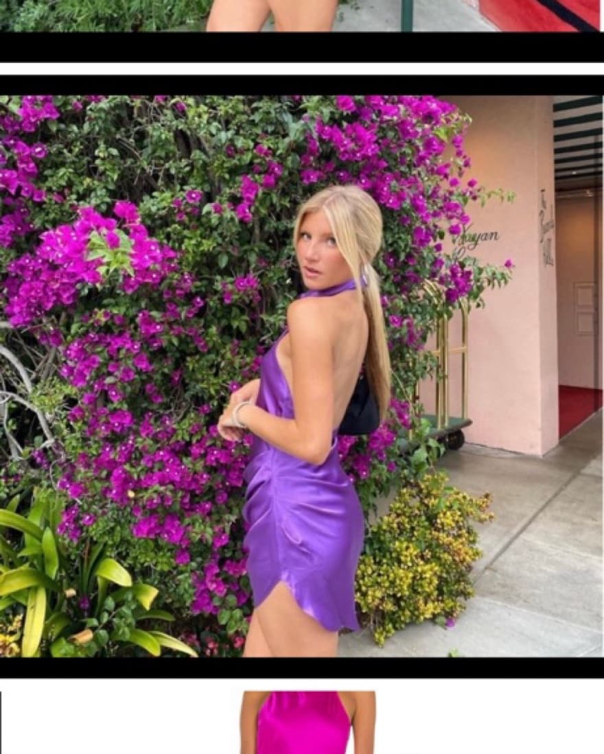 Amanda Uprichard Silk Samba Dress Purple - Image 1