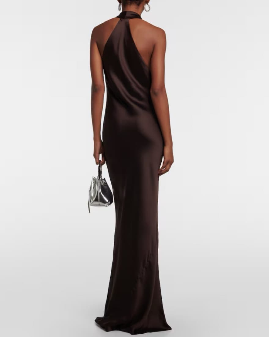 Norma Kamali Draped Halter Gown - Image 2
