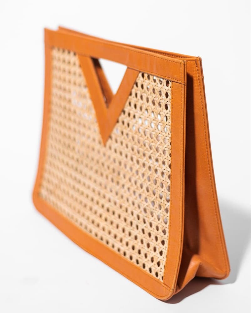 Rattan Leather Tote - Image 4