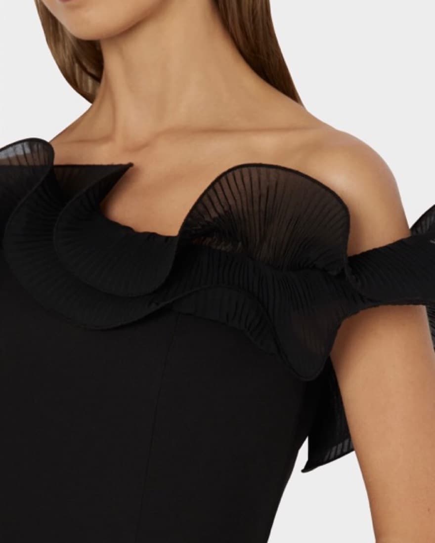 Milly Gizelle Ruffle Cocktail Dress - Image 2