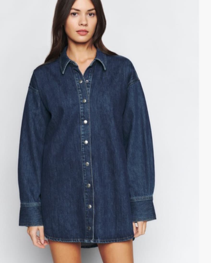Reformation Angelo Oversized Shirt Dress - Image 1