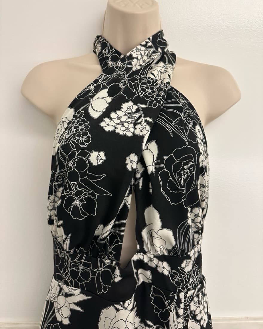 Lulus Floral Satin Halter Dress - Image 2