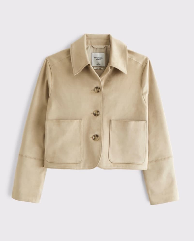 Abercrombie Suede Button Through Jacket - Image 2