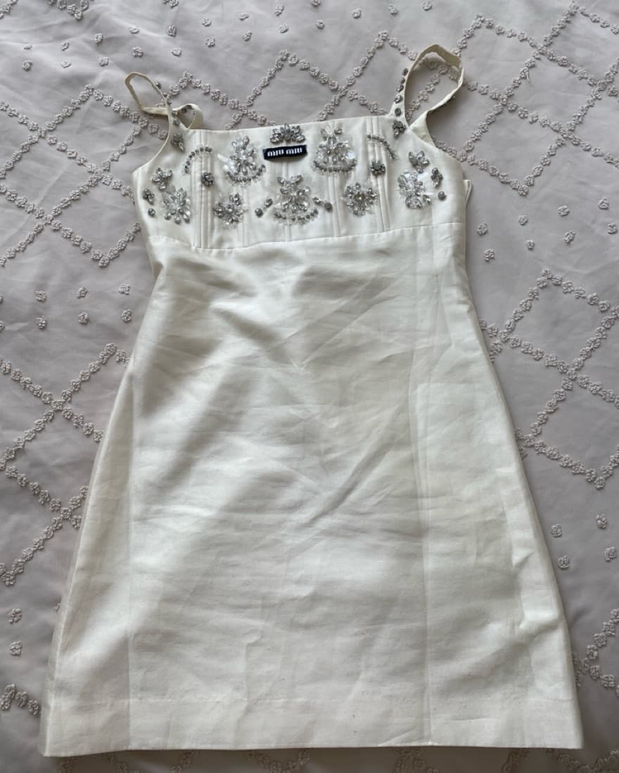 Miu Miu Bejeweled Cocktail Dress - Image 4