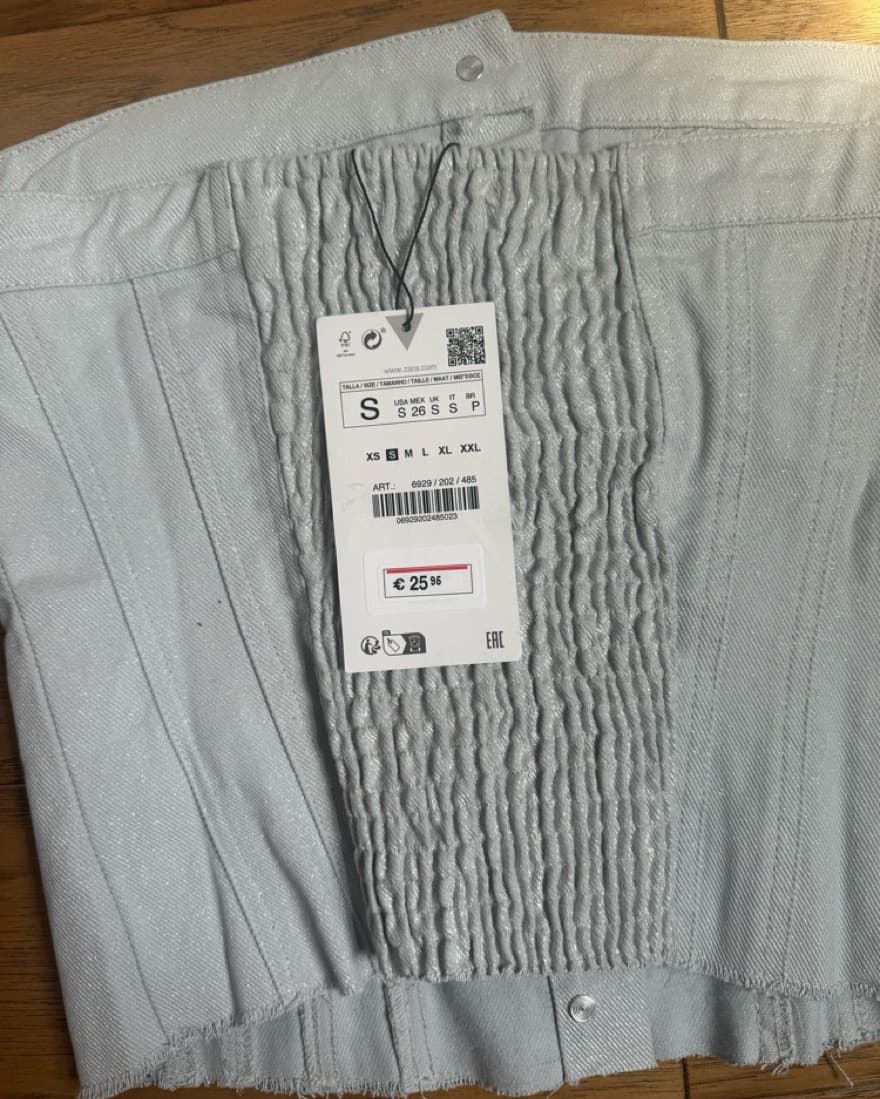 Zara Denim Corset Tube Top - Image 4