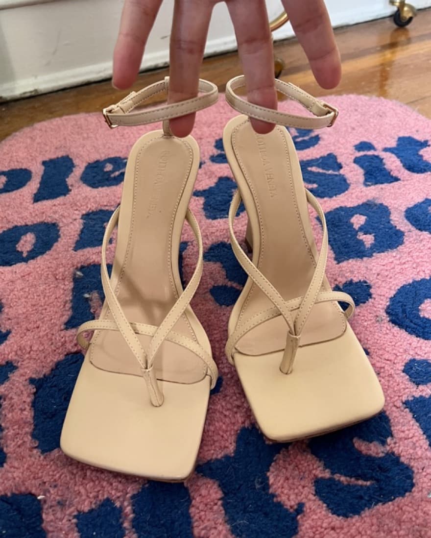 Bottega Nude Wedge Sandal - Image 4