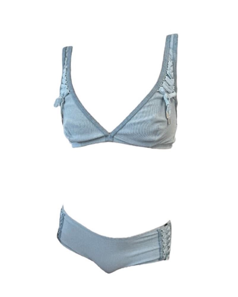 Dior 2002 Lace-Up Bralette and Panty Set - Image 5