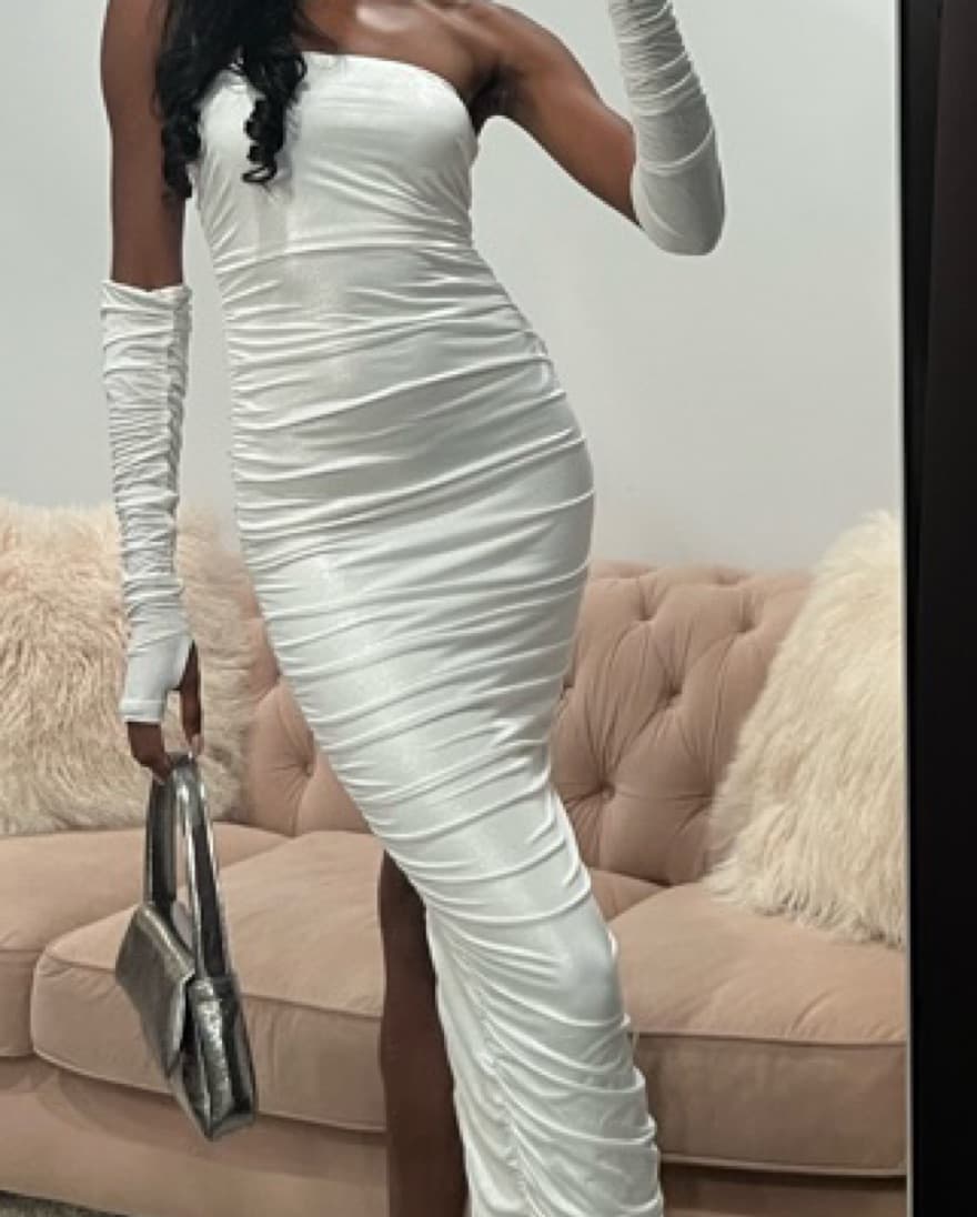 Revolve Ruched Gown - Image 2