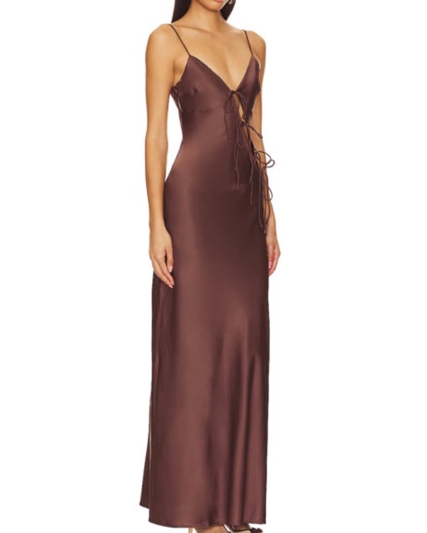 About A Girl Maxi Dress in Chocolate  - Image 2