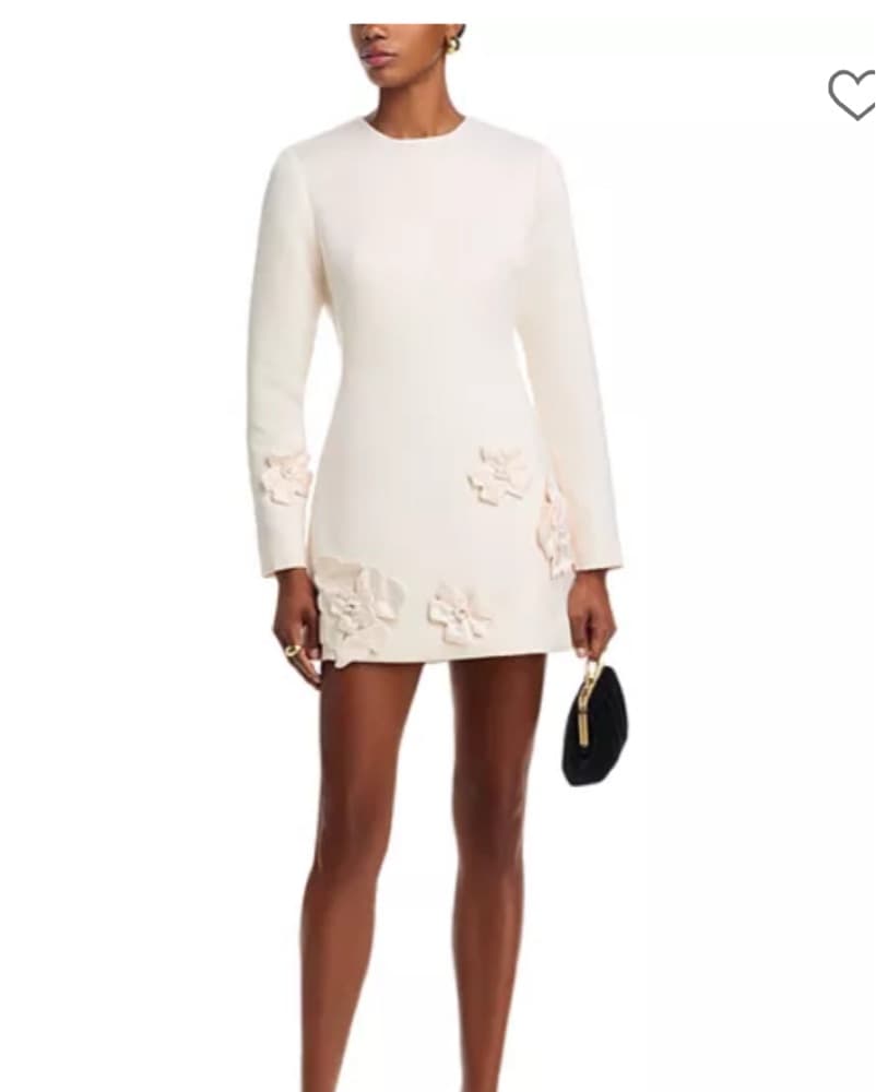 Stylish Floral Embellished Mini Dress - Image 1