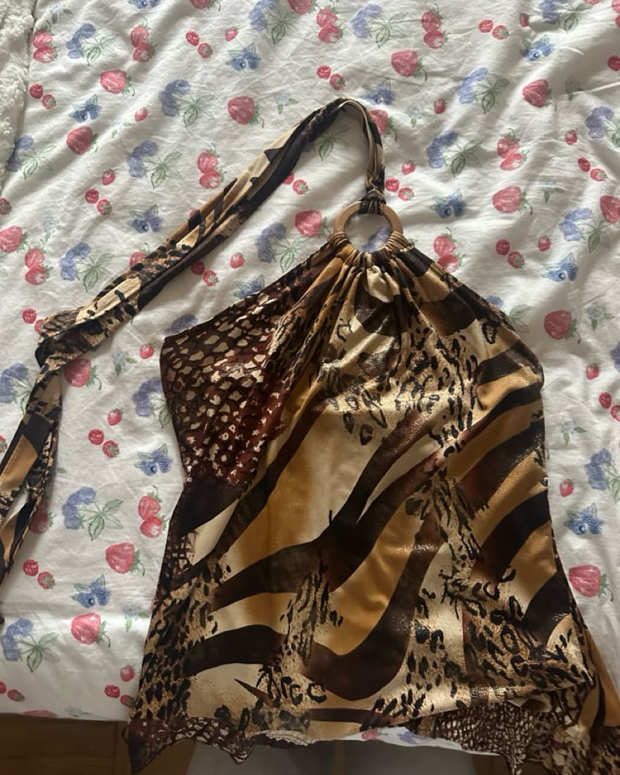 Animal Print Halter Top - Image 2