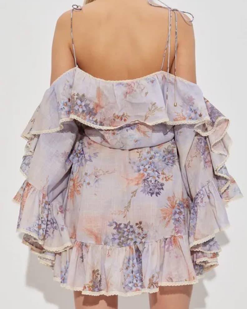 Zimmermann Purple Ruffled Dress - Image 2
