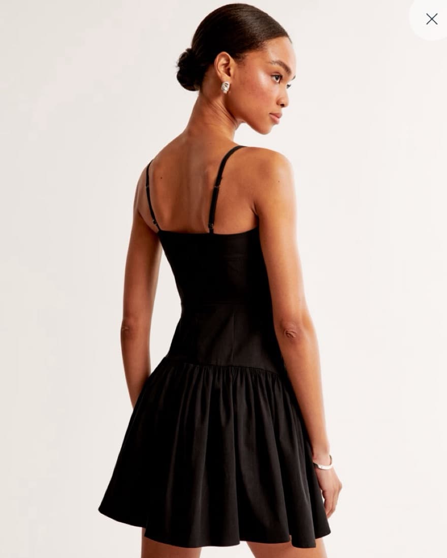 Black Drop-wasit Mini Dress - Image 4