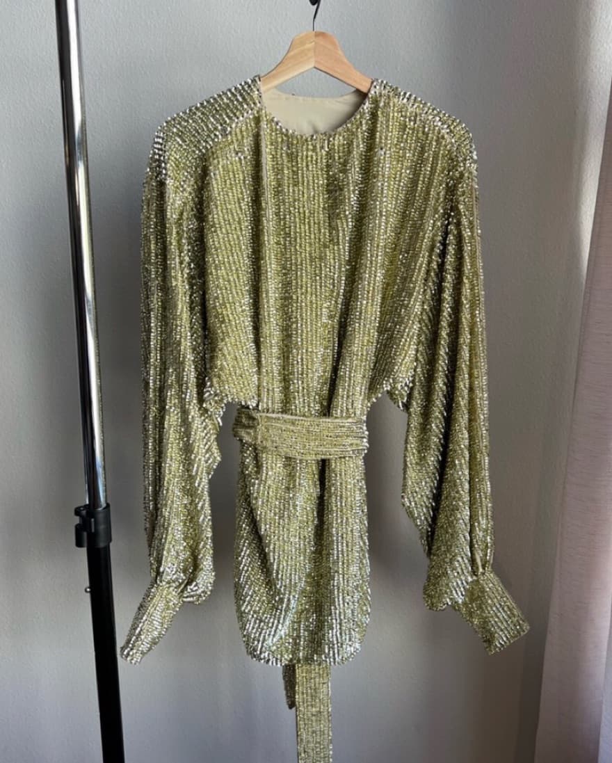 ASOS Gold Sequin-Embellished Mini Dress - Image 2