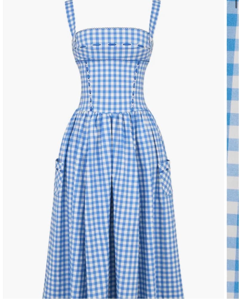 House of CB blue gingham dress - Image 2