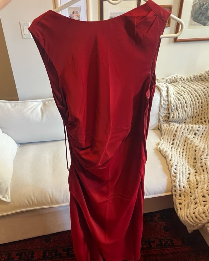 Abercrombie Red Midi Dress - Image 3