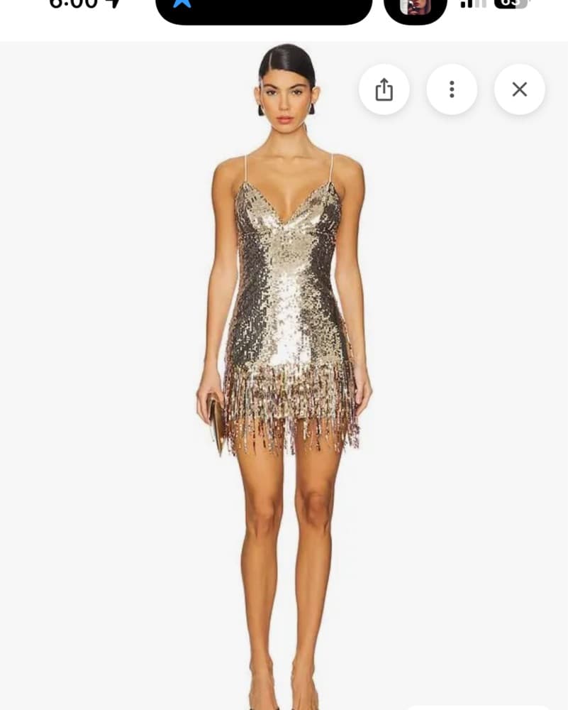 Sparkly gold mini dress - Image 1