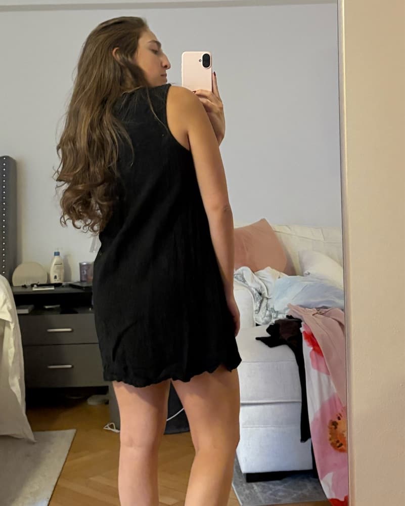 Linen Little Black Dress - Image 4