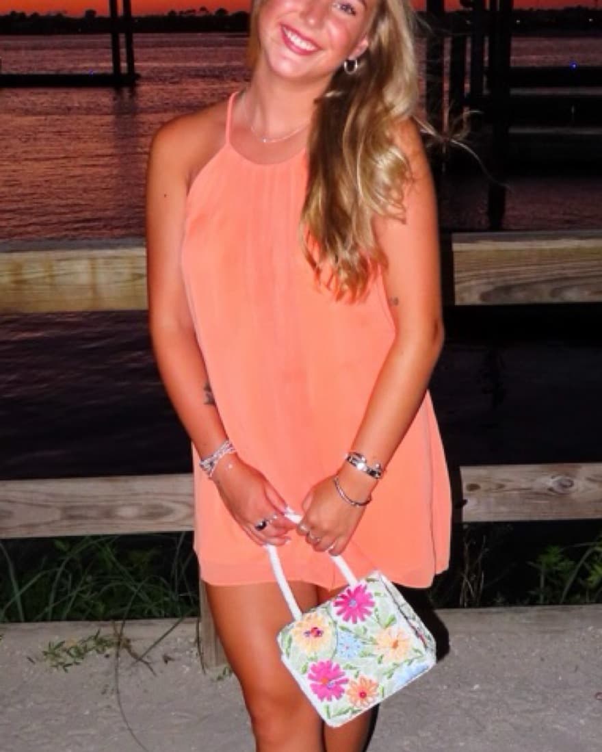 Vibrant Coral/Orange Halter Dress - Image 2