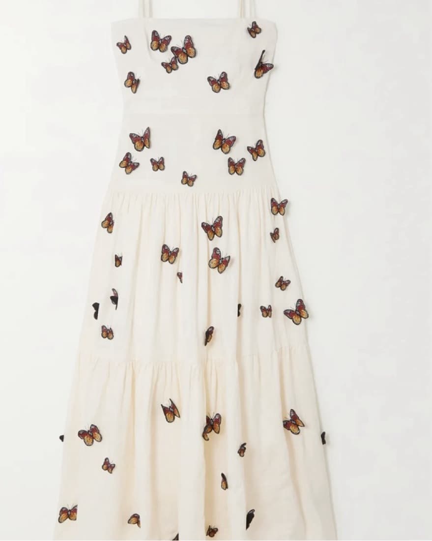 Agua Bendita Butterfly Applique Dress - Image 2