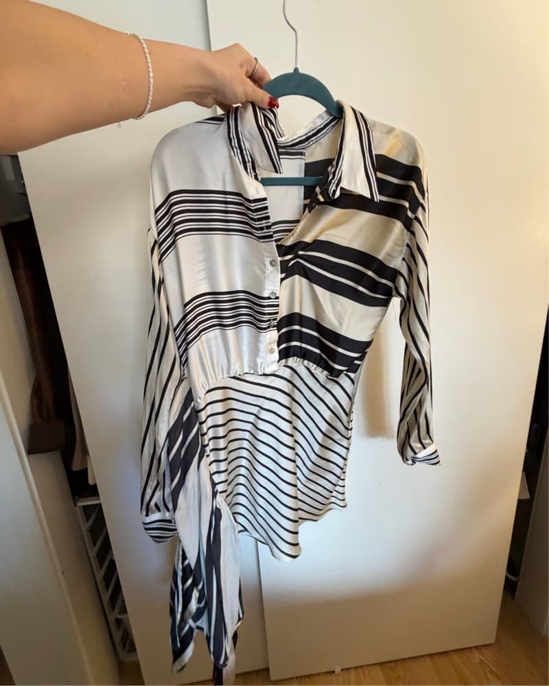 Chic Striped Wrap Dress - Revolve - Image 3