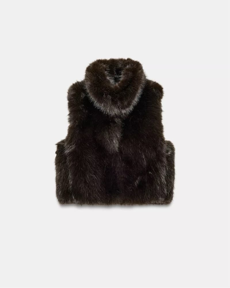 Zara Faux Fur Vest - Image 1