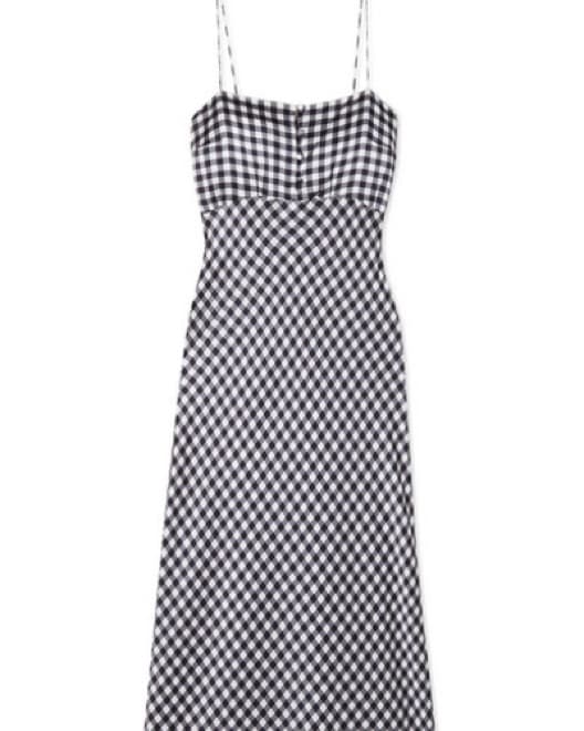 Bernadette Satin Gingham Midi dress - Image 2