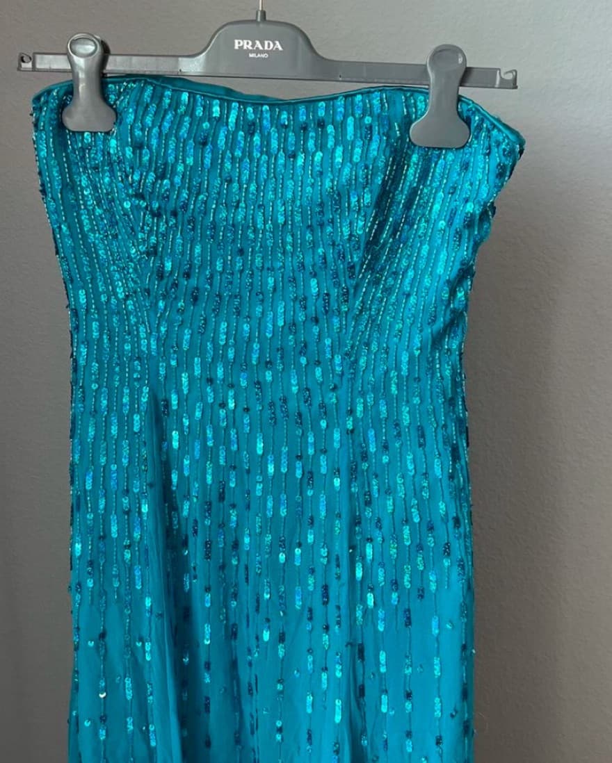 Vintage Mermaid Sequin Beaded Dress - Image 1