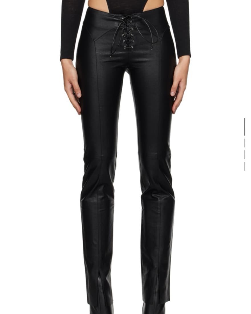 Miaou Faux Leather Pants - Image 3