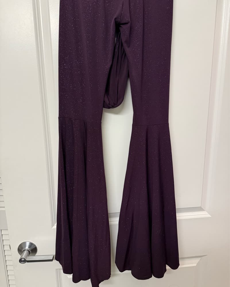 Selena Sparkling Purple Bell Jumpsuit - Image 4