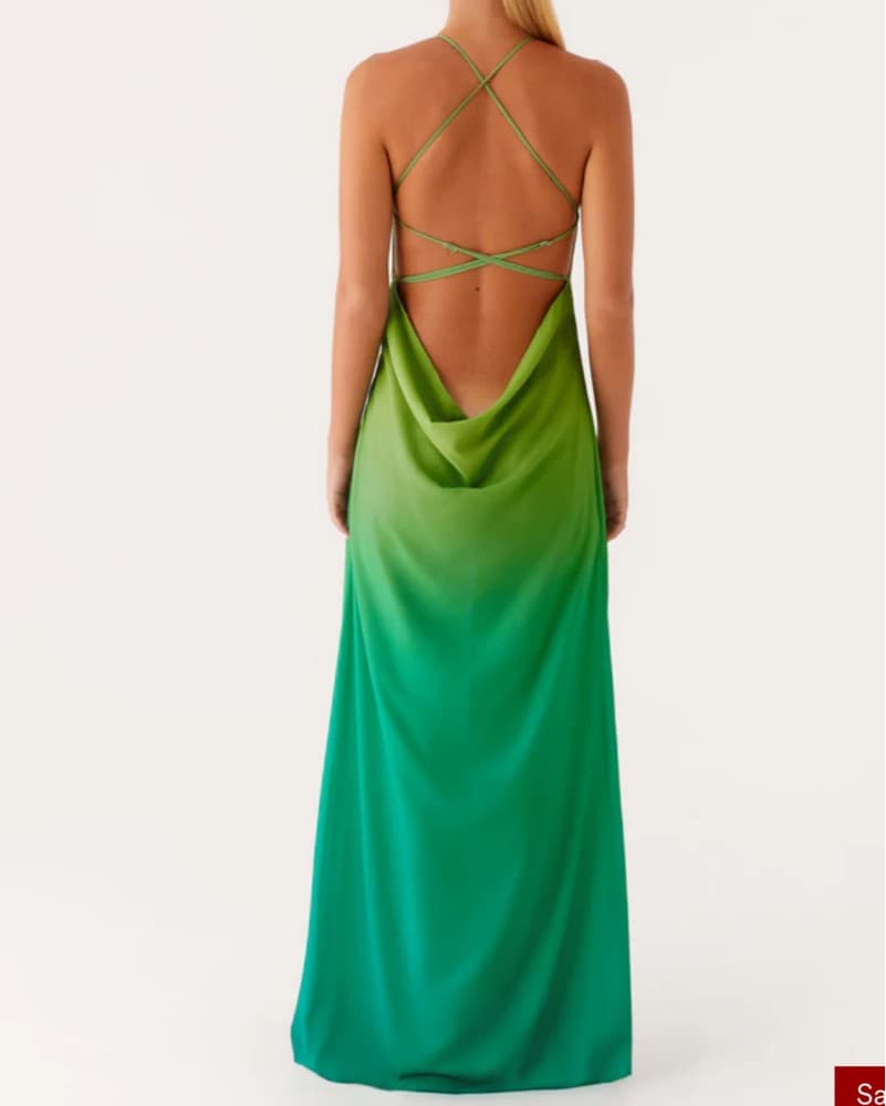 Green Ombre Maxi Dress - Image 6