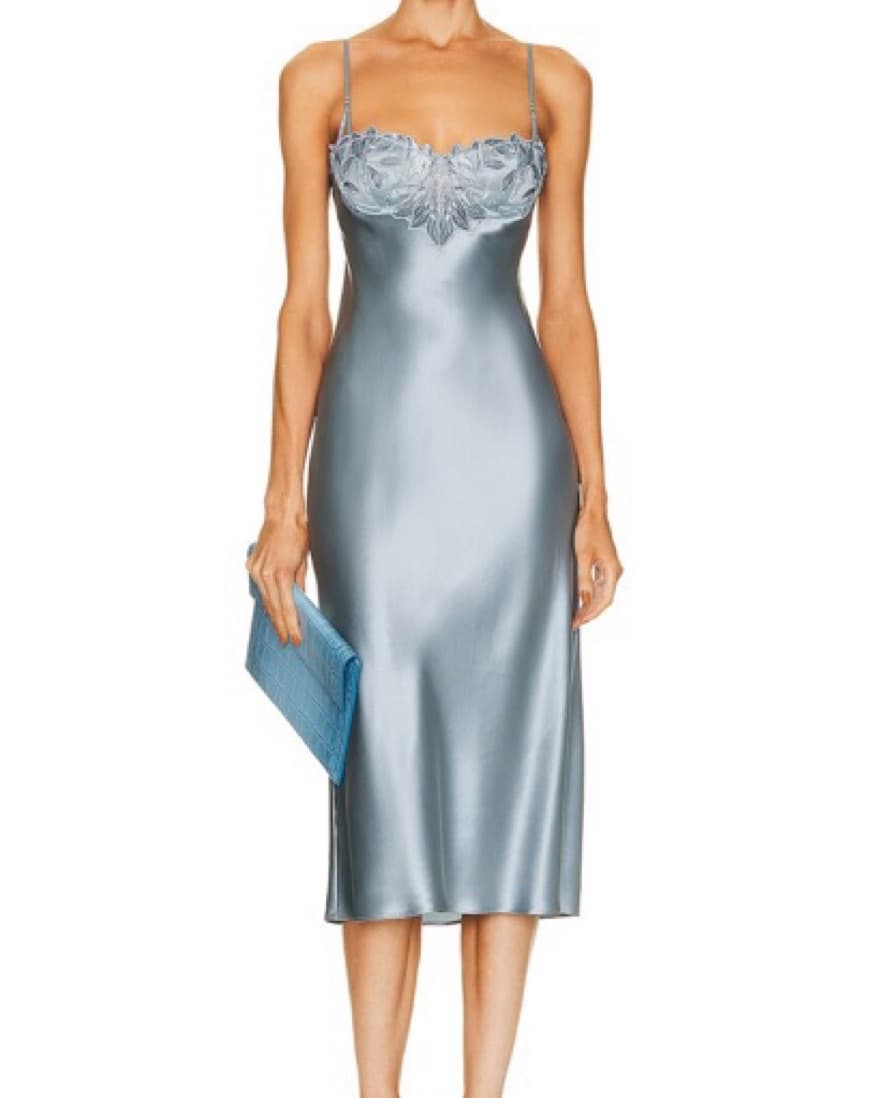 Fleur Du Mal Embroidery Slip Dress - Image 1