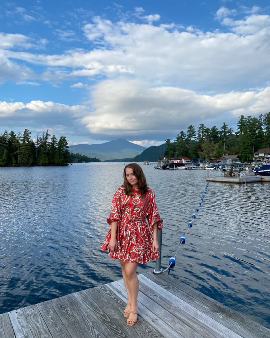RHODE Red Tie Dress - Image 1