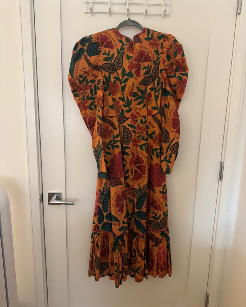 Farm Rio XS Puff Sleeve Tropical Dress - Image 5