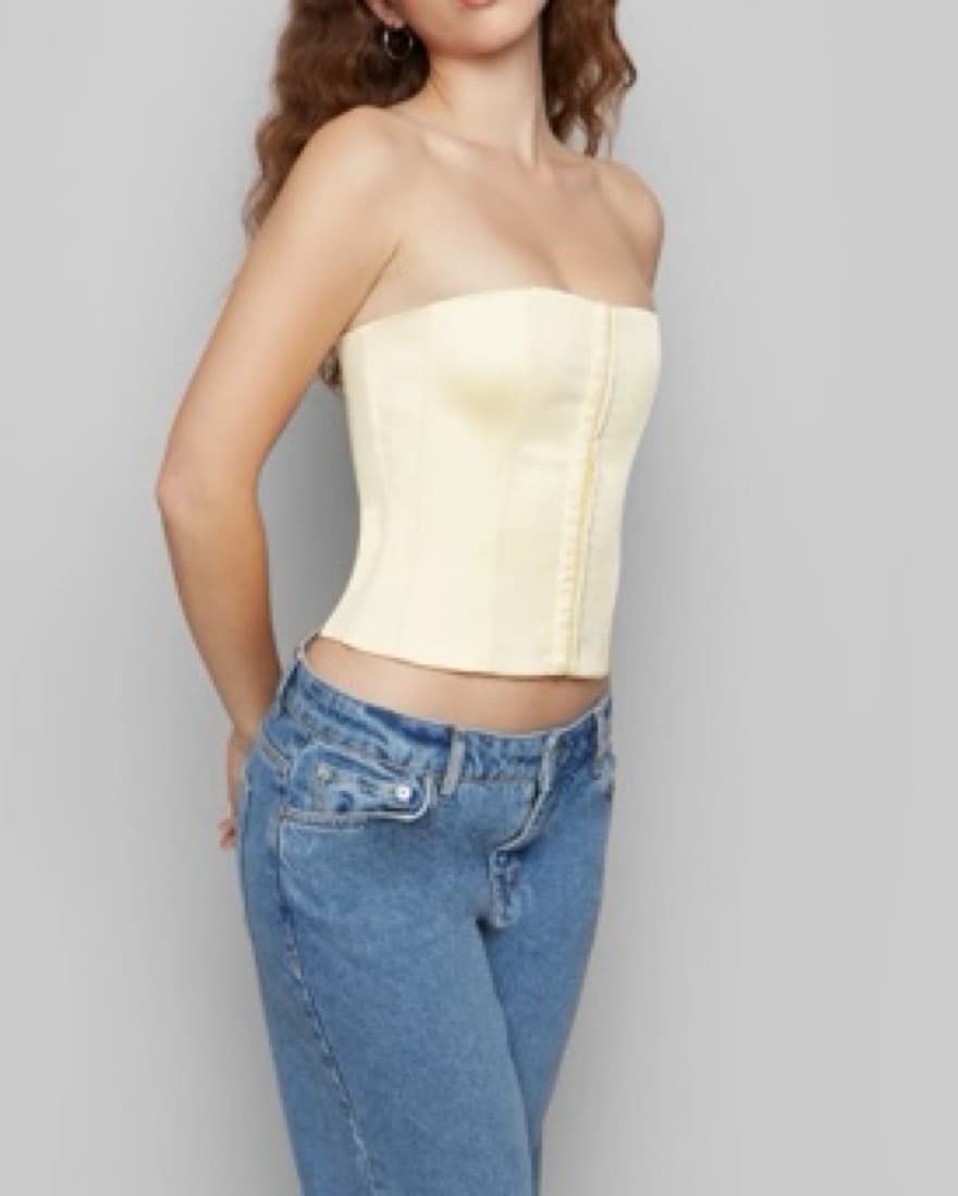Danielle Guizio Corset In Cream - Image 1