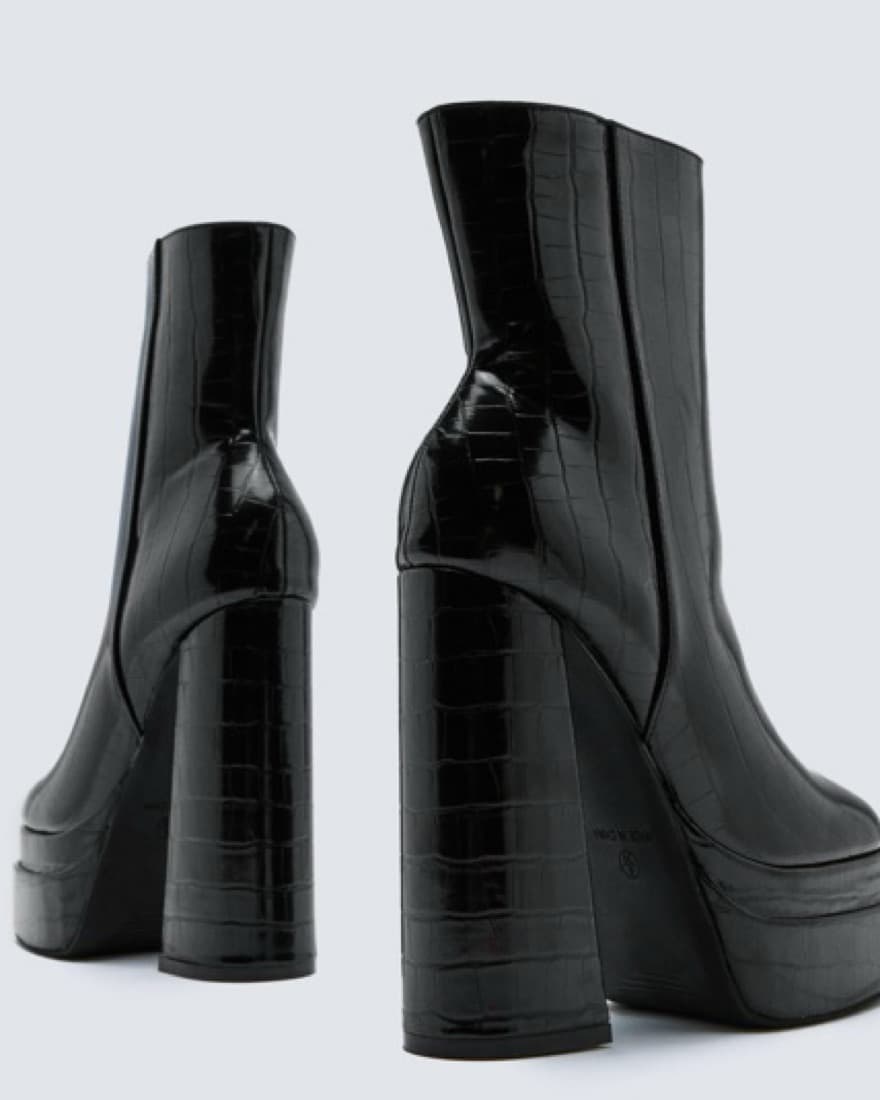 PLATFORM HEELED ANKLE BOOTS - Image 2