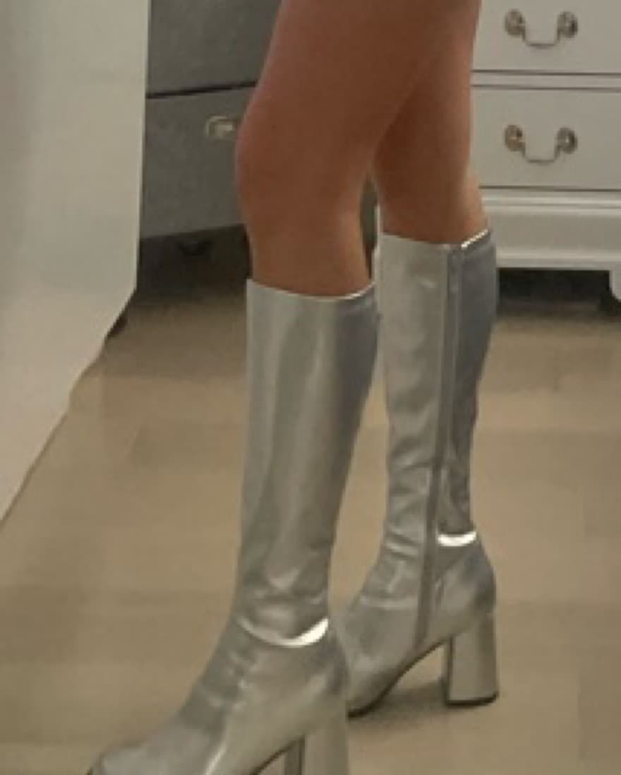 Silver Gogo Boots - Image 2