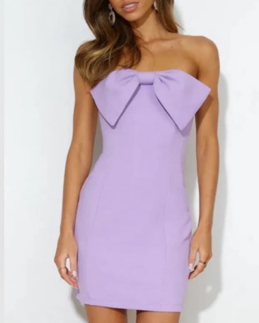 Chic Lavender Bow Dress  - Image 2