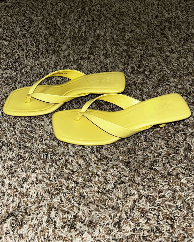 Gianni Bini Yellow Kitten Heels - Image 2