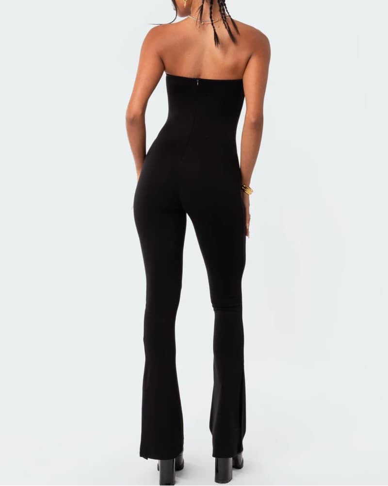 Black Flared Jumpsuit - Image 4