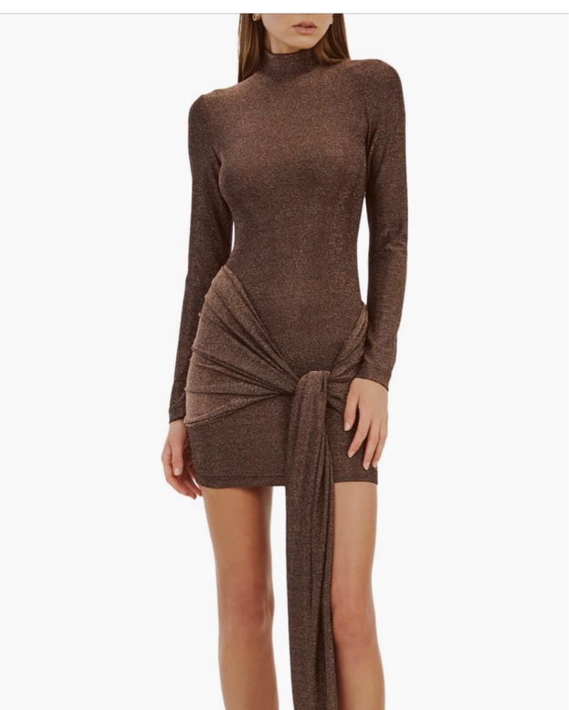 Bardot Twist Front Dress - Image 1