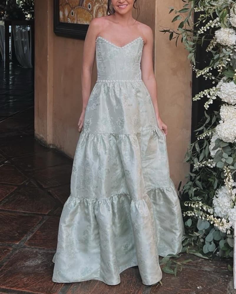 V. Chapman The Vivian Dress in Sage - Image 3