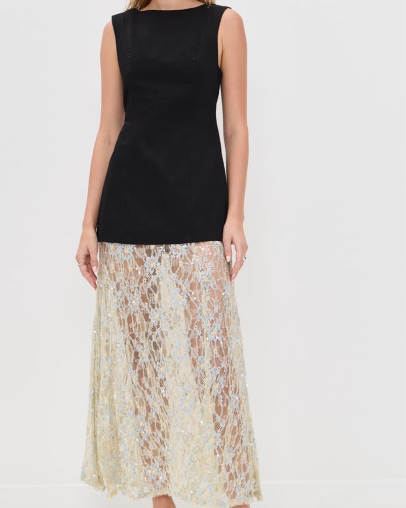 Vrg Girl Robbie Sequin Maxi Dress Black - Image 3