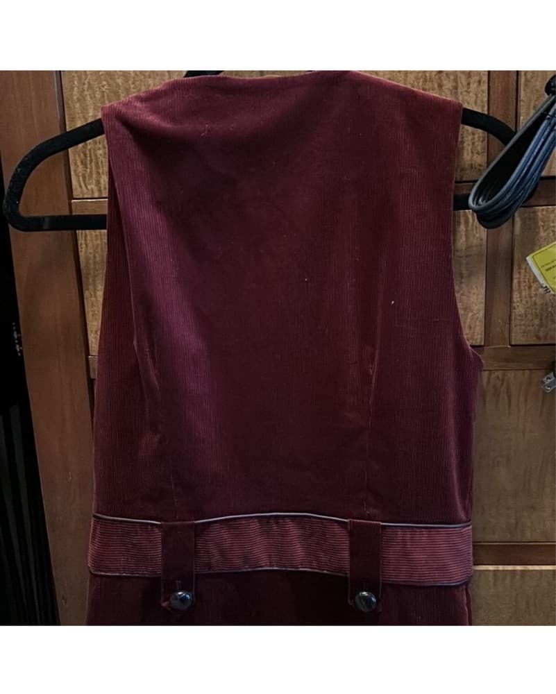 Veronica Beard Burgundy Corduroy Zip-Front Dress - Image 5