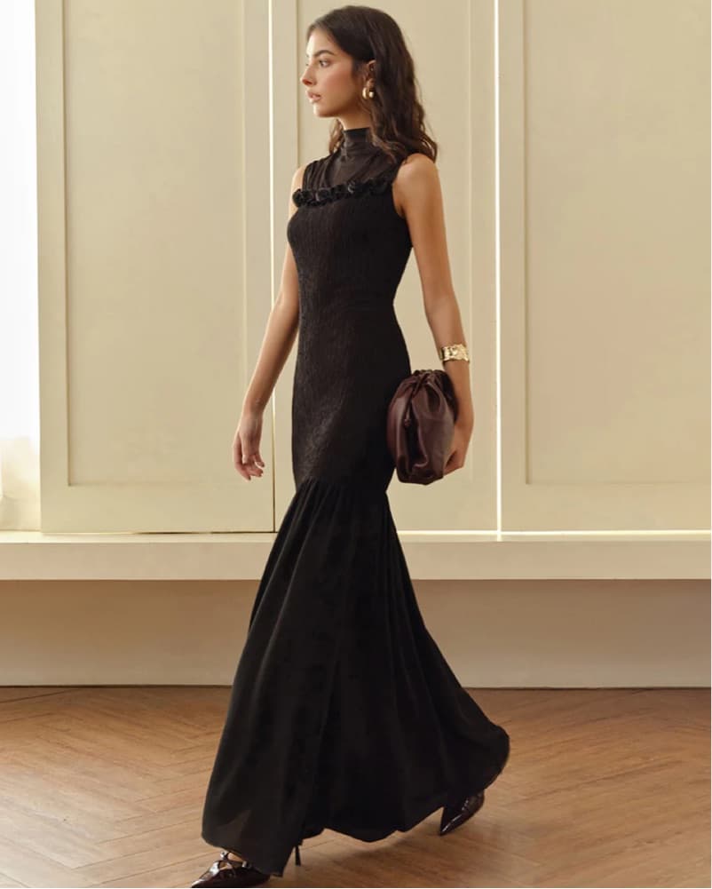 Rosette Panel Tank Dress - Image 3